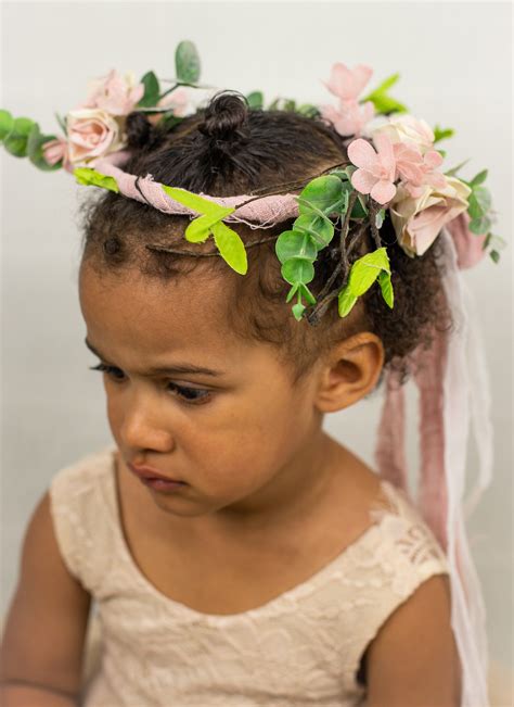Flower Crown Wedding Flower Girl Headband Wedding Flower Crown - Etsy