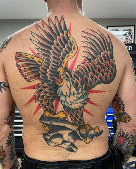 93 Stunning Back Eagle Tattoos You Should Try Now - Psycho Tats