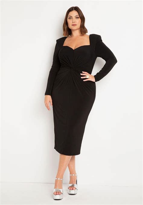 twist bodice fitted dress eloquii