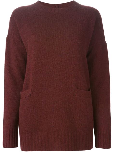 Marni Back Button Fastening Sweater in Red - Lyst