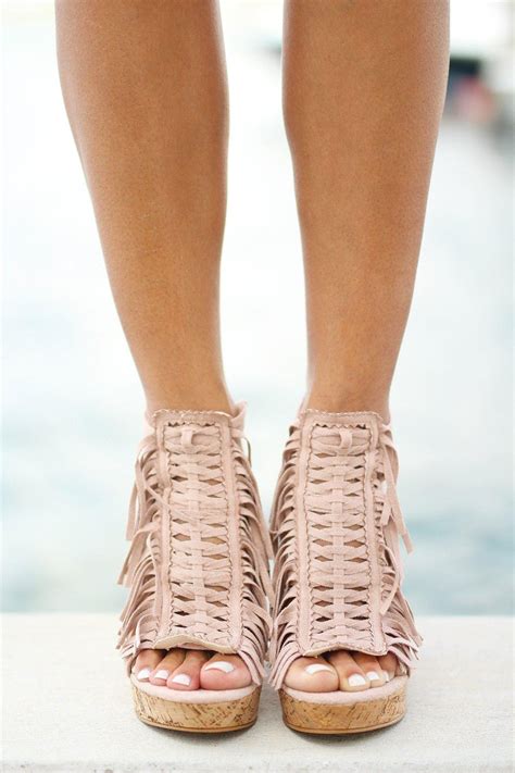 Honey Buns Nude Wedges | Cute Wedges | Open Toed Wedges – Saved by the