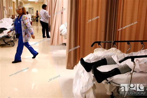 Patients in the emergency room of John H. Stroger Hospital of Cook ...