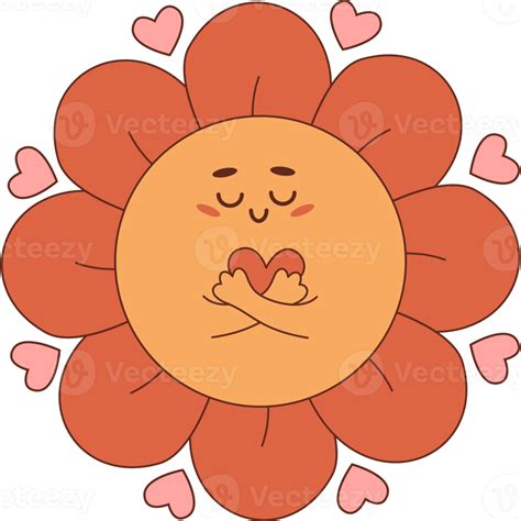 dibujos animados flor poder  png  transparent background