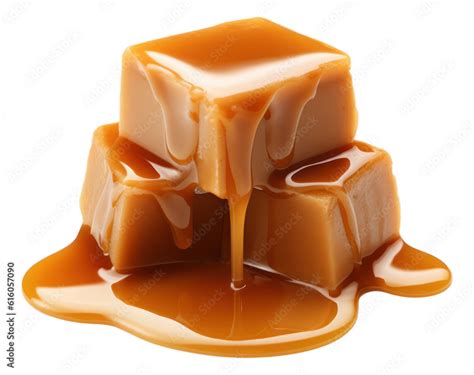 caramel candies  caramel sauce isolated stock photo adobe stock