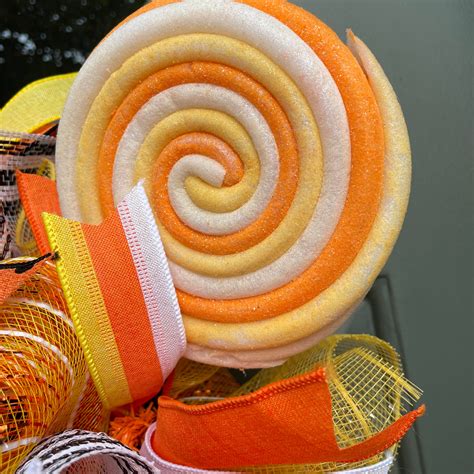 Candy Corn Wreath Pumpkin Wreath Candy Wreath Front Door Wreath ...