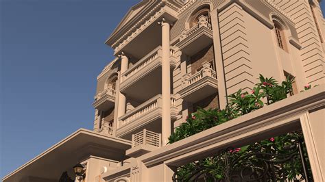 Residential building in classic style on Behance