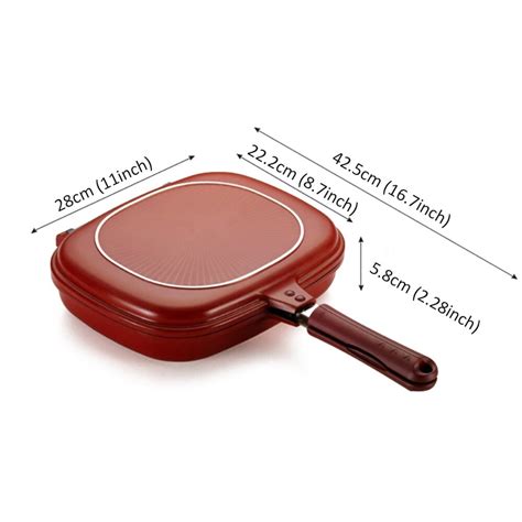 kitchen cooking tool double sided pan jumbo grill vicedeal