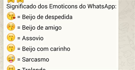 Qual O Significado De Todas As Carinhas - SIGNIFICADO DE CADA SÍMBOLO E CARINHA DO WHATSAPP