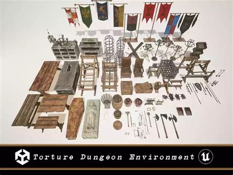 3D Model Pack Torture Dungeon Environment VR / AR / low-poly | CGTrader