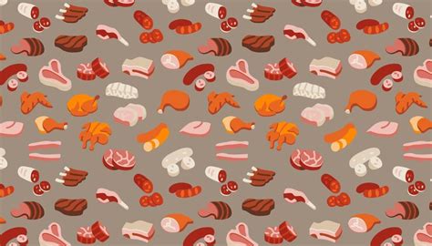premium vector meat seamless pattern meat  meat products