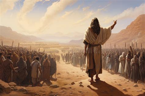 Moses Leading People Desert Stock Illustrations – 53 Moses Leading ...