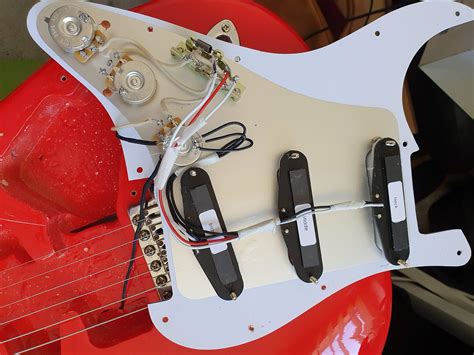 First wiring attempt not exactly successful - Squier Strat. - Making