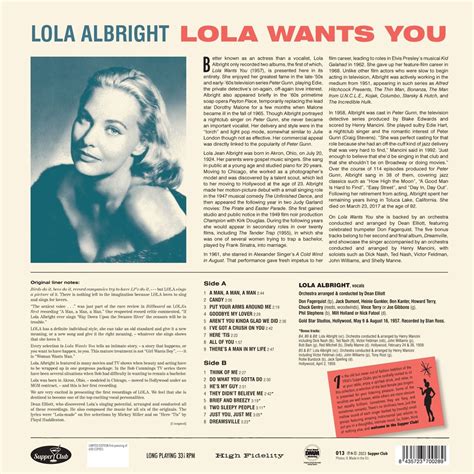 Lola Albright: Lola Wants You + 5 Bonus Tracks (180g) (Limited Numbered
