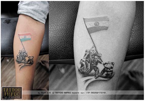 Indian Army Tattoos For Men