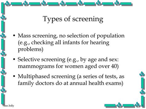 screening powerpoint    id