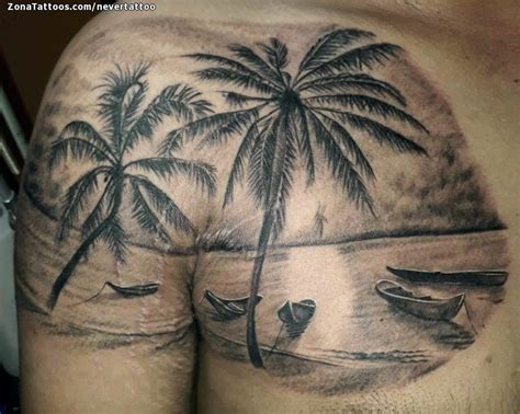 tatuaje de palmeras paisajes arboles