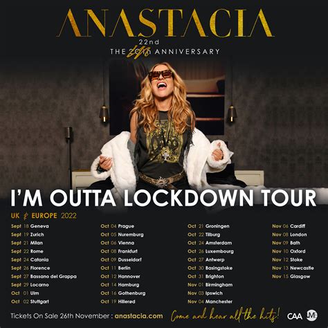Anastacia kommt auf große "I'm Outto Lockdown" Tour!