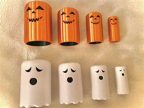 Free Sculptures & Artworks STL Download - Stackable Pumpkins and Ghostsby Commoner Engineering