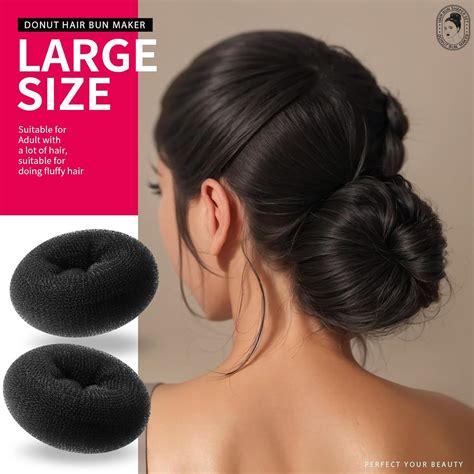 Teenitor 7 Hair Bun Makers Set - Black Donut Ring Style Chignon Bun