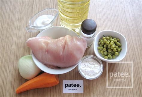 Куриное филе с зеленым горошком в сметане - рецепт с фотографиями ...