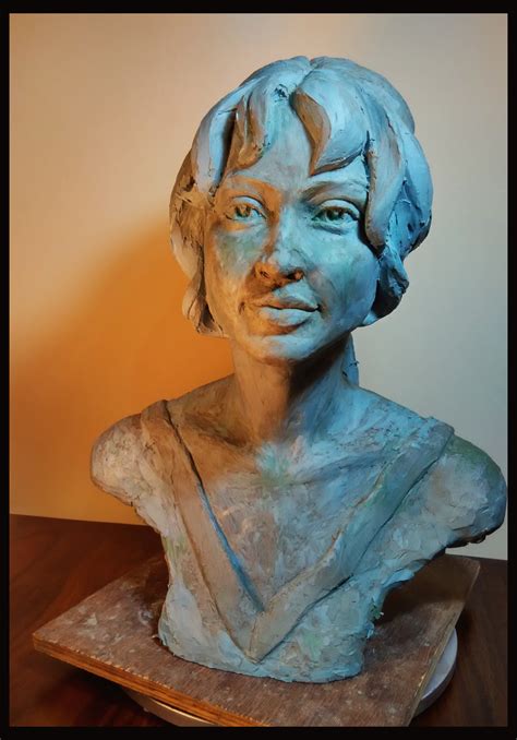 artstation woman bust sculpture