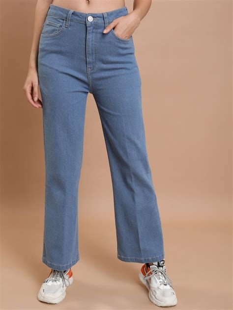 Buy Tokyo Talkies Light Blue Flared Jeans for Women Online at Rs.549 ...