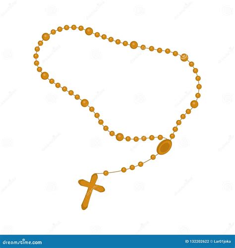 Rosary beads icon stock vector. Illustration of catholic - 132202622