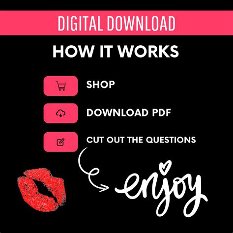 150+ Hot and Spicy Question Cards | Printable | Seductive | Couples