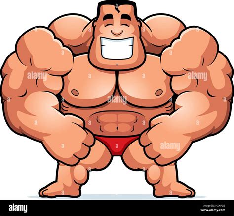 Bodybuilder flexing muscles cartoon hi-res stock photography and images ...