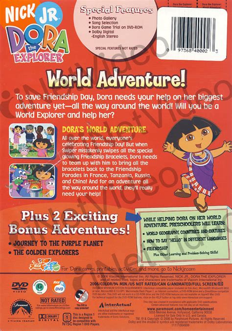 Dora The Explorer DVD Empire World Adventure