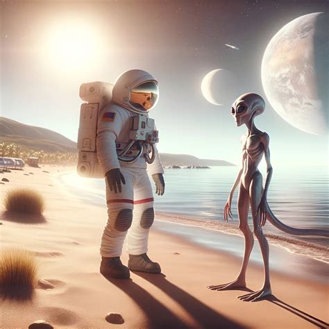 astronaut meets friendly alien etsy