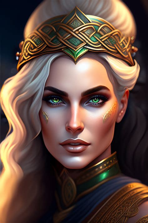 Lexica - Portrait of celtic goddess Diana, middle shot, digital art