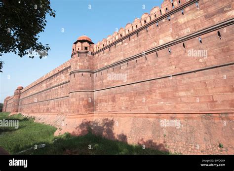 red fort wall stock photo alamy