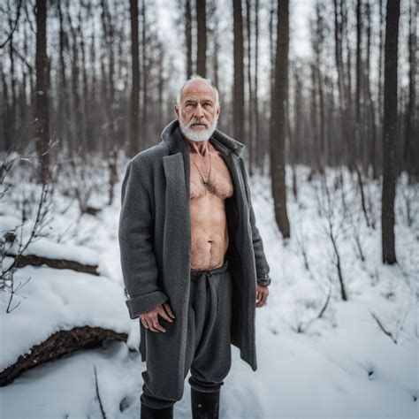 Naked Mature Man In Winter Forest by AlexFrost66 on DeviantArt