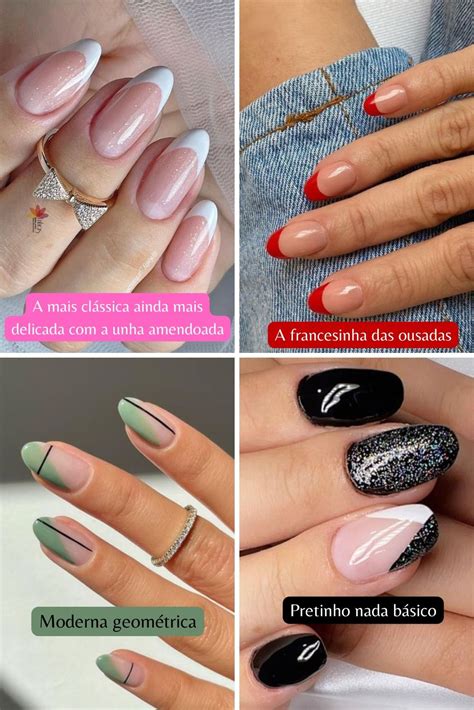 Unhas De Gel Decoradas Amendoadas - Dica de Unhas Amendoadas Decoradas Bonitas Elegantes do Momento de Gel ...