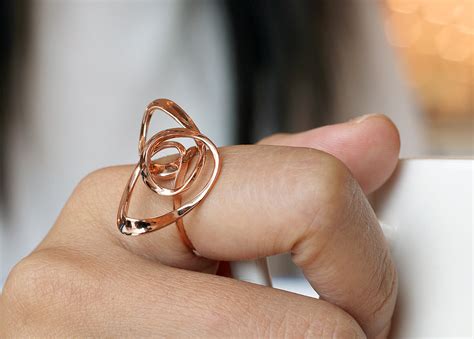 Wire Heart Ring, Wire Art Jewelry, Contemporary Ring, wire art, rose gold ring, Vulcan Jewelry ...