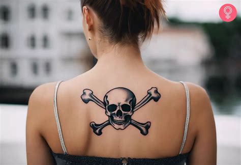 traditional skull  crossbones tattoo orangetattooshopcom