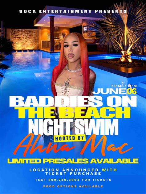 Ahna Mac baddies on the beach night swim | Location will be sent day of