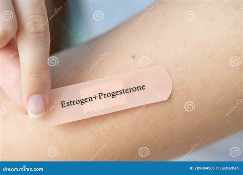 estrogenprogesterone transdermal patch stock image image  sticker
