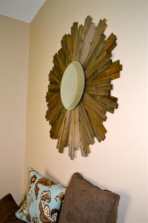 DIY Sunburst Mirror with Wood Shims