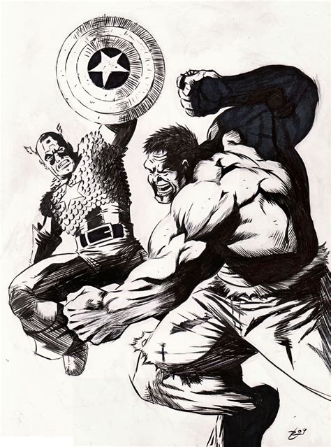 Captain America vs. Hulk by irongiant775 on DeviantArt