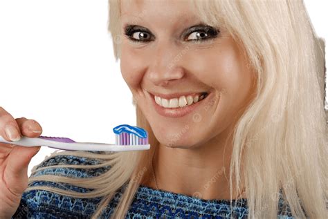 Woman Brushing Her Teeth Mouth Smile Detail, Girl, Toothbrush