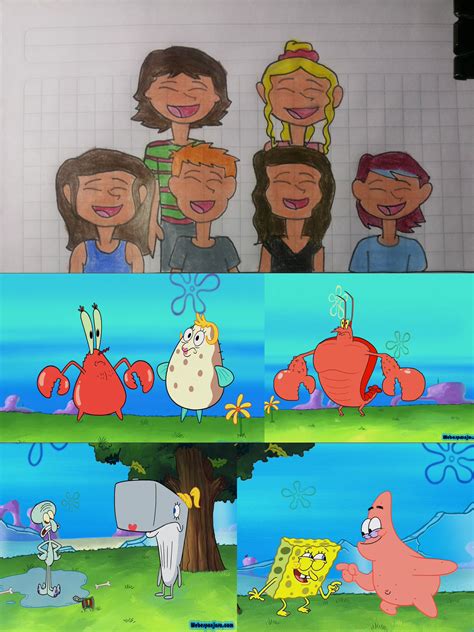 Kathy and cousins laugh Spongebob and friend naked by matiriani28 on