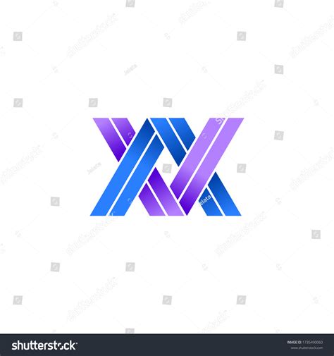 Letter Av Va Xx Logo Vector Stock Vector (Royalty Free) 1735490060
