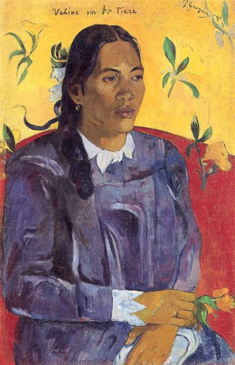 Paul Gauguin Woman with a Flower painting | framed paintings for sale