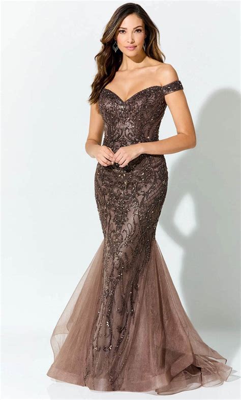 Ivonne D ID926 - Off-Shoulder Embellished Prom Gown – Couture Candy
