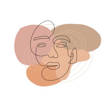 continuous   drawing png image girl  flower   art