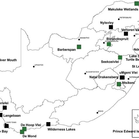 Map of the Blesbokspruit wetland indicating the present Ramsar boundary... | Download Scientific ...