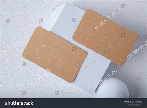 Mockup Blank Kraft Business Card On Stock Photo 2172256853 | Shutterstock