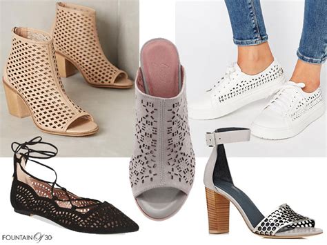 shoe trend  spring laser cut footwear fountainofcom